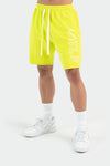 Front View of Bio Lime Varsity Shorts 2.0