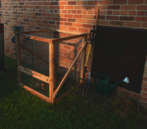 compost bin wooden crate