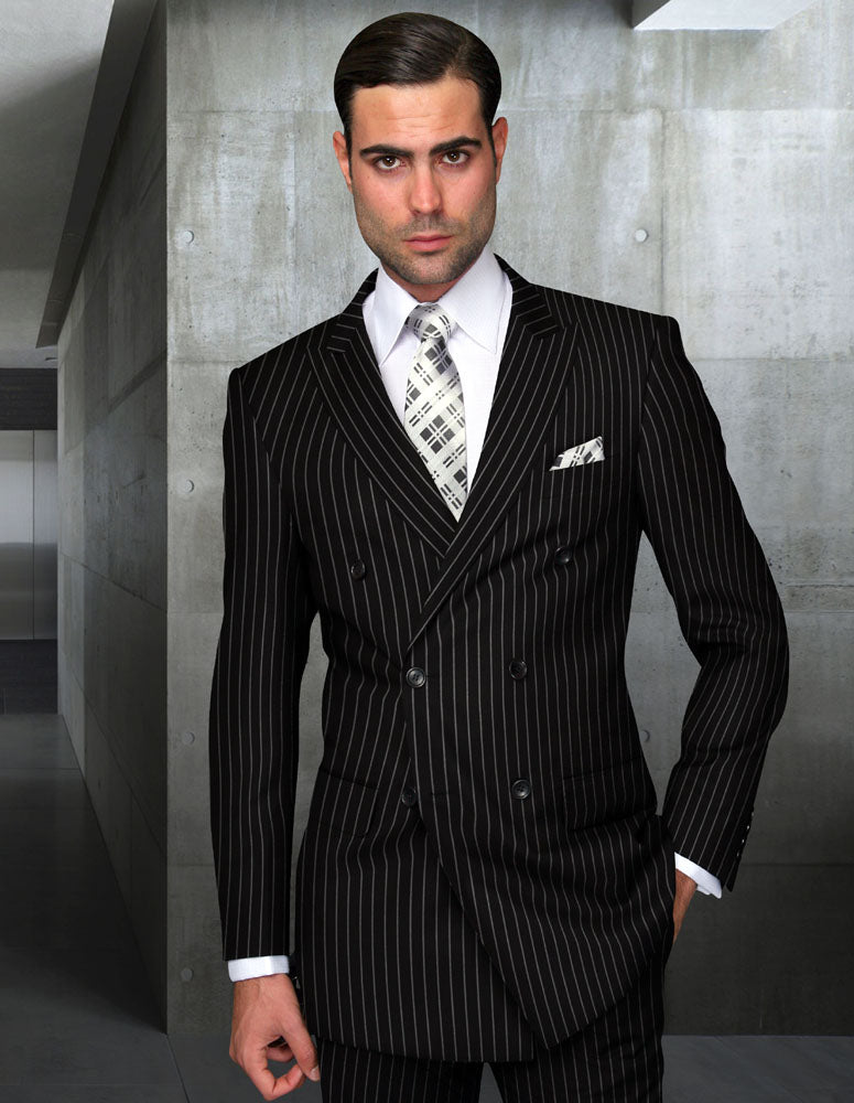 HARDY BLACK DOUBLE BREASTED REGULAR FIT 2 PC SUIT – B2outlet