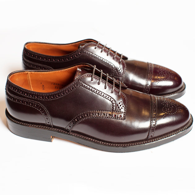 Alden #8 Shell Cordovan Cap Toe Blucher with Medallion – Oxford and Derby