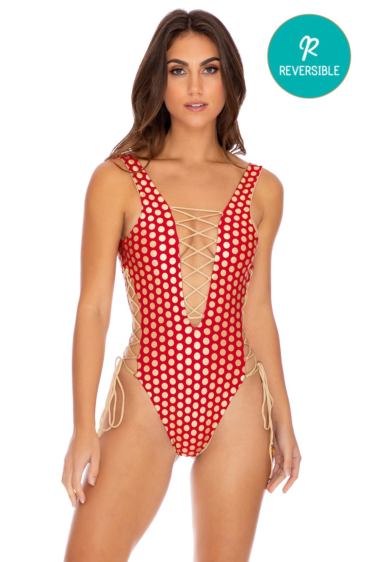 red one piece bodysuit