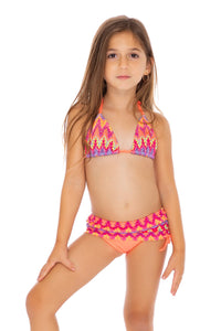 Cute Baby Suits Teens Toddler Girl 2 Piece Swimsuit Sport Floral Prints High