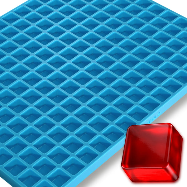 Pj Bold Square Silicone Mold, 4ml, 192 Cavity, Half Sheet, Blue