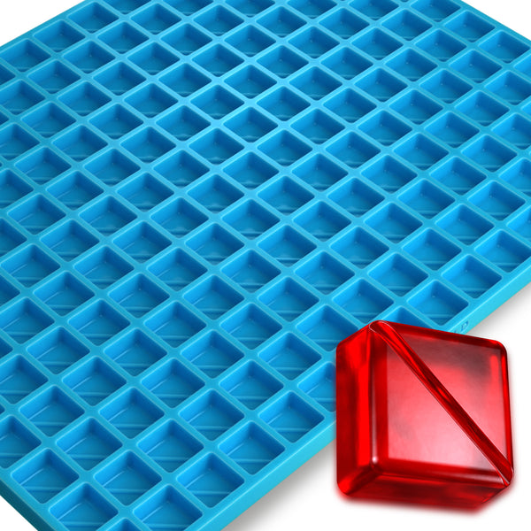 Pj Bold Square Silicone Mold, 4ml, 192 Cavity, Half Sheet, Blue