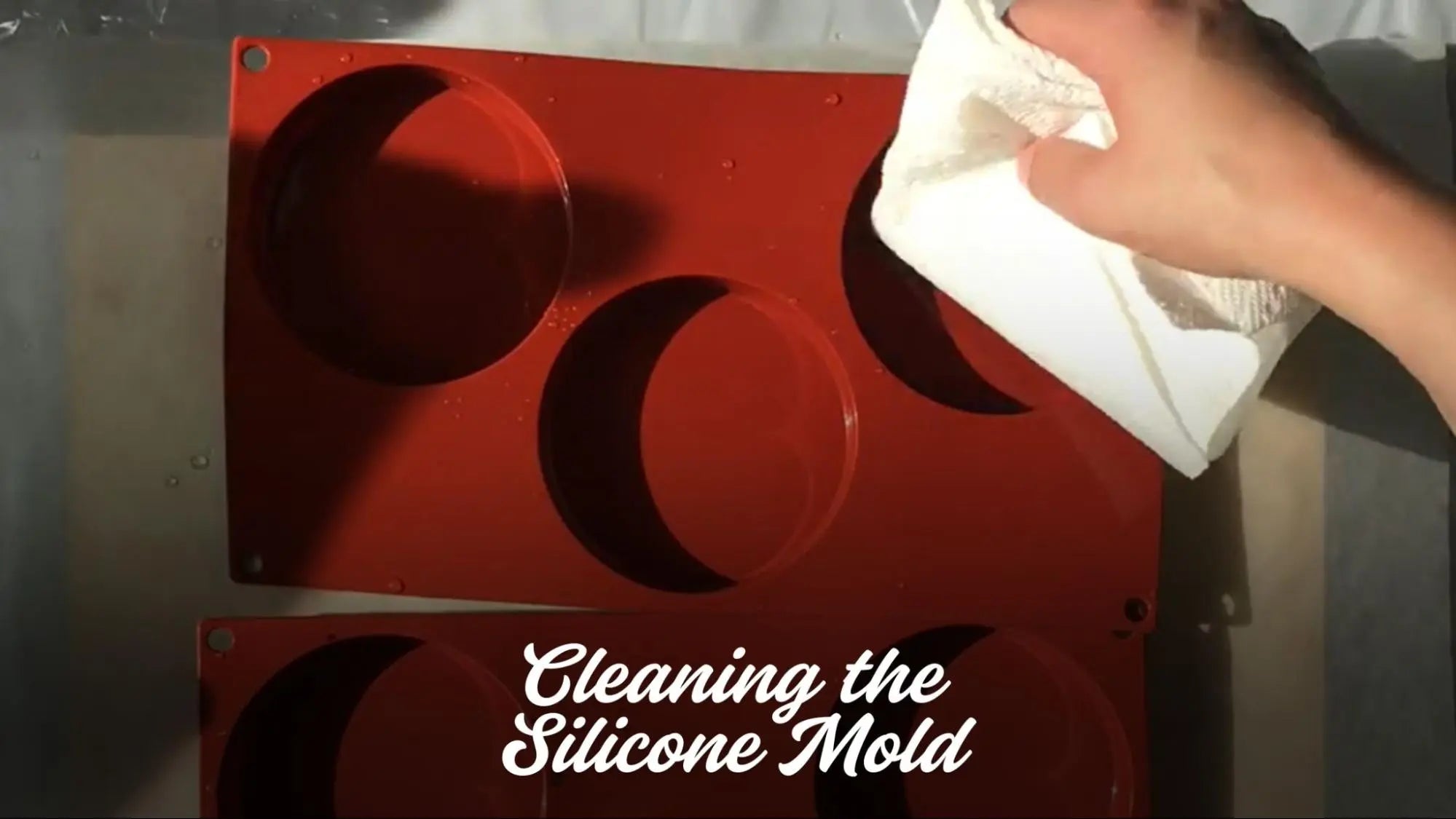 cleaning the silicone molds