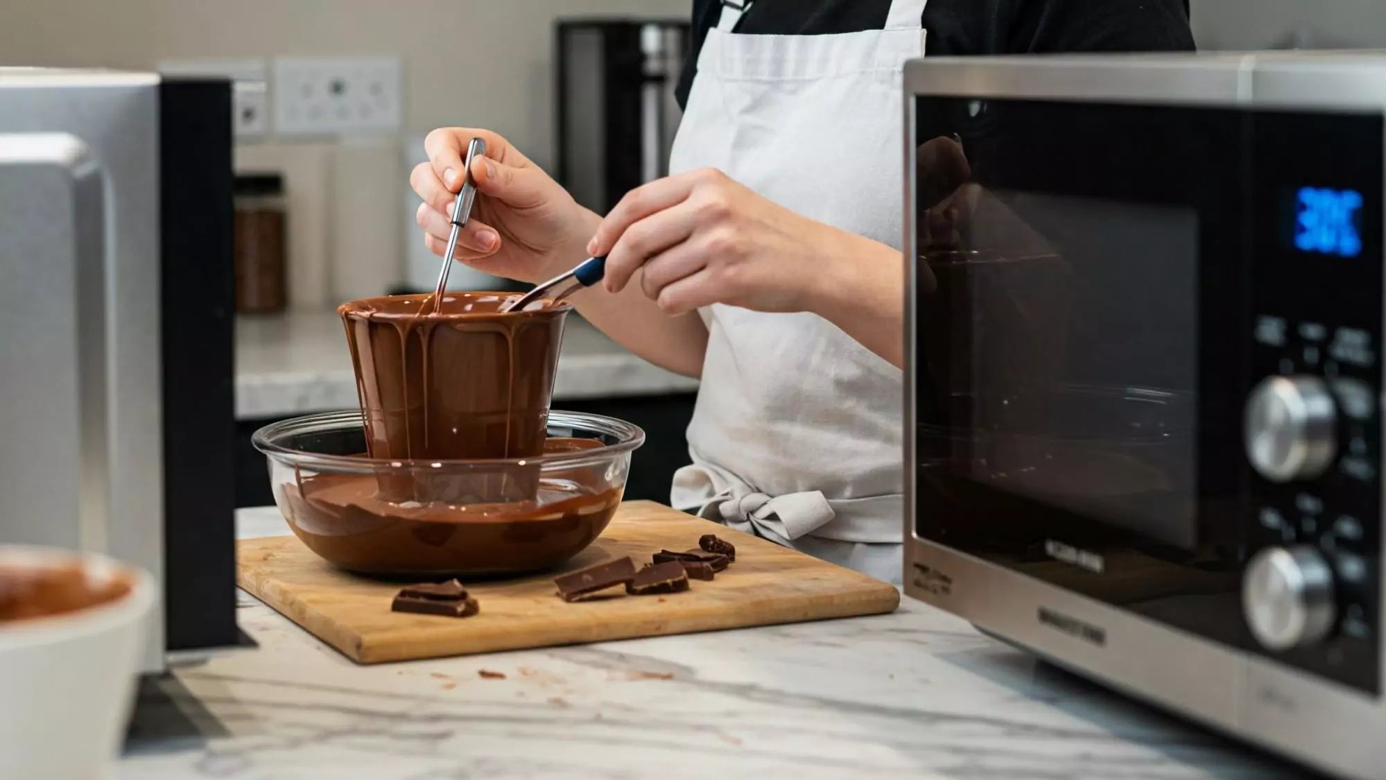 melting the chocolate