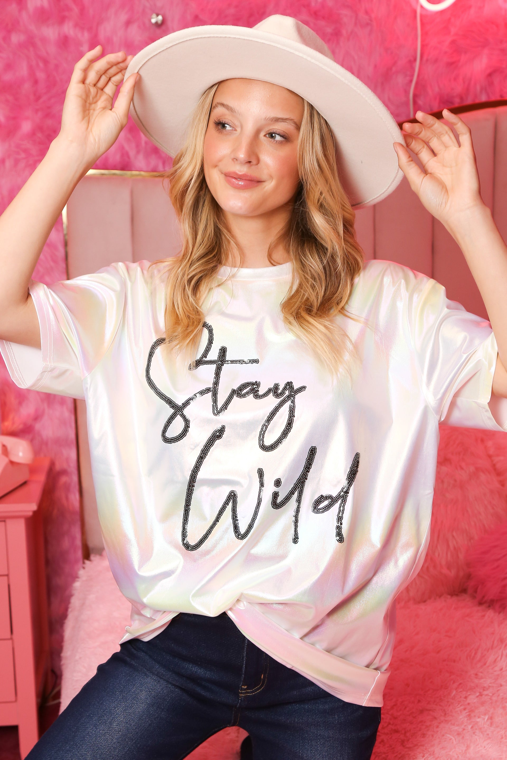 Stay Wild Iridescent Graphic Tee