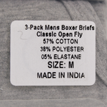 French Connection Men's 3 Pack Grey w/ Grey Strap Boxer Briefs (S11)