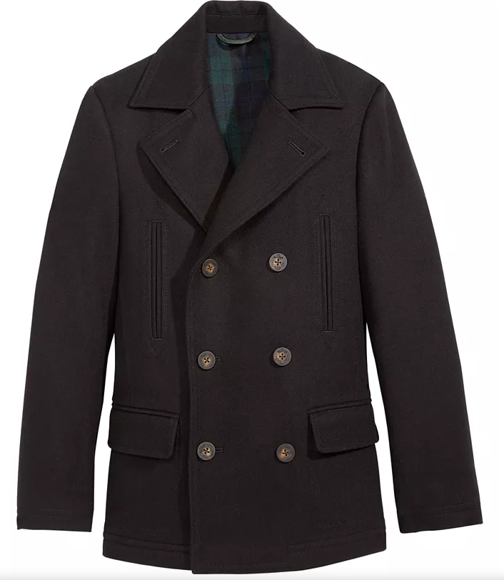 ralph lauren black pea coat