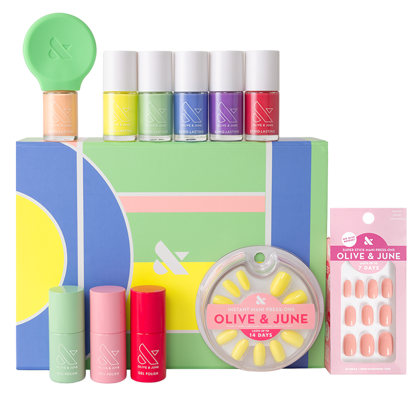 new and limited edition color block mani system with bright summer shades of polish