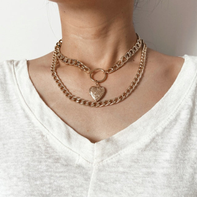 Vintage Pendant Choker Necklace