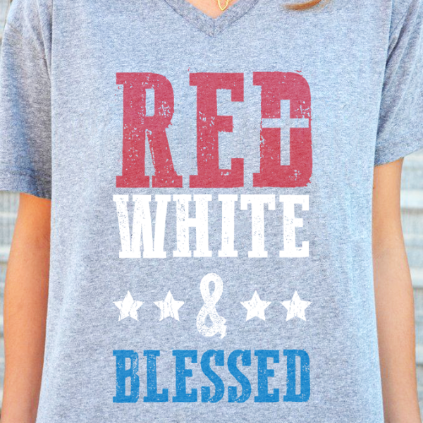 red white and blessed t shirt