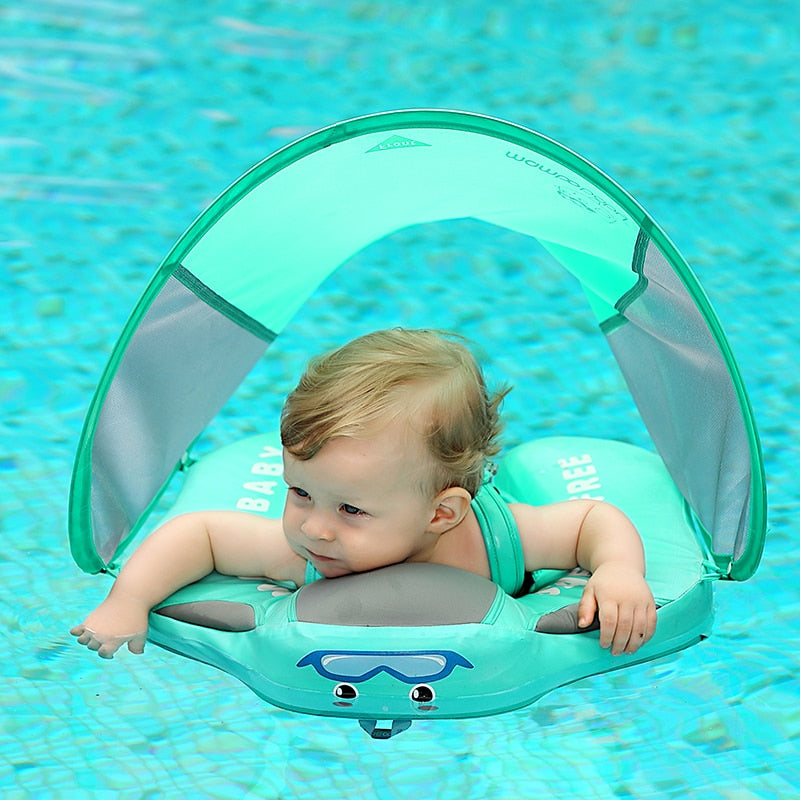 mambo baby swim ring float with canopy