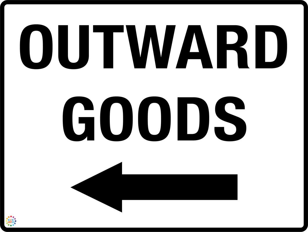 Outward Goods Left Arrow K2k Signs 