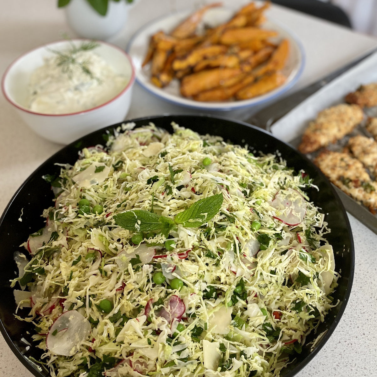 Karen Martini's Cabbage, Pea, Mint, Chilli and Parmesan salad 🌶 — Fresh ...
