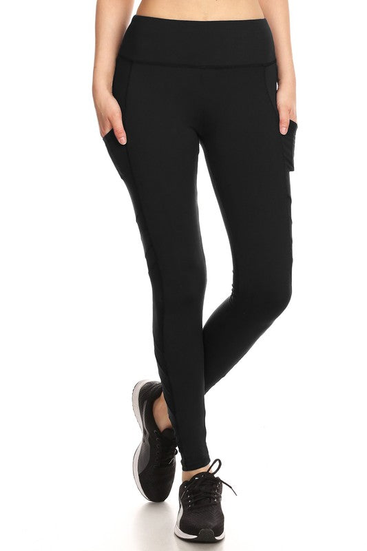 Women's Solid Fleece Sports Leggings in Black – Apple Girl Boutique