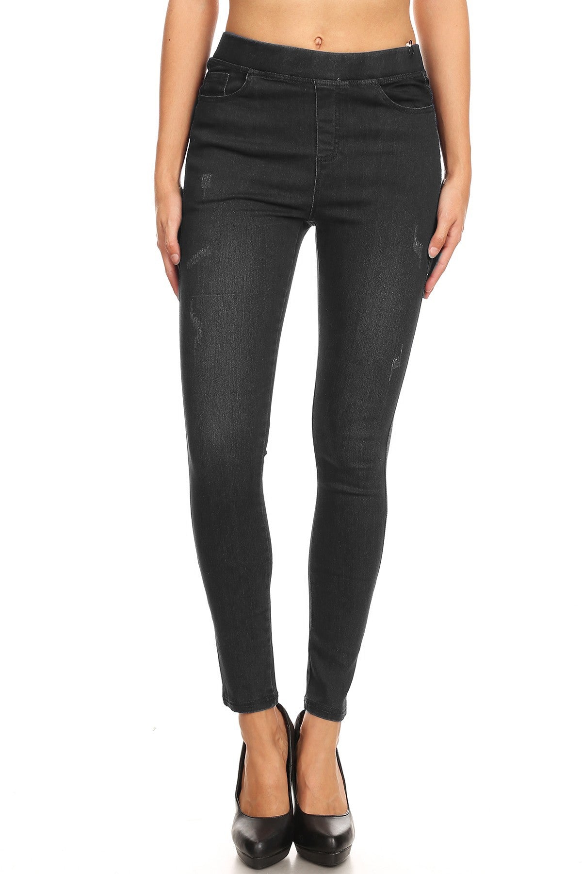 womens black jeggings