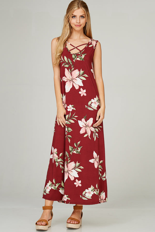 The Lola - Women's Floral Maxi Dress – Apple Girl Boutique
