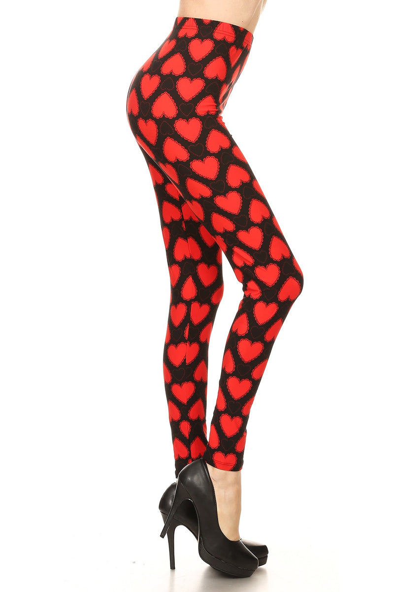 Pixelated Hearts - Women's Plus Size Leggings – Apple Girl Boutique