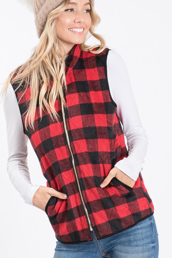 women's plus size fleece vests