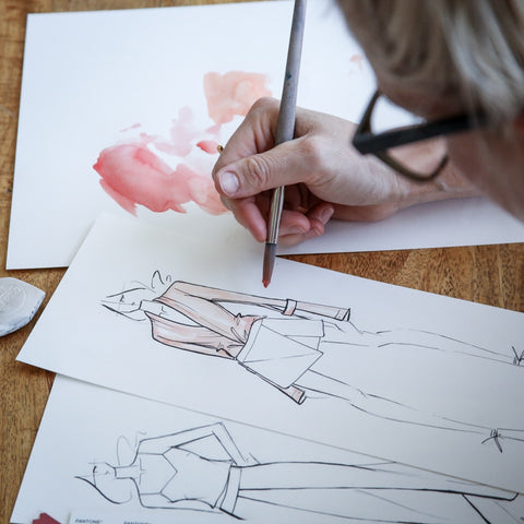 Hillary Glenn fashion design sketching