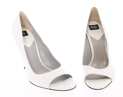 white open toe pumps