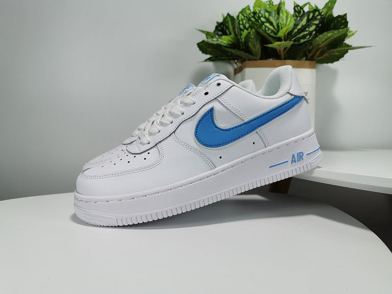 nike air force with blue check