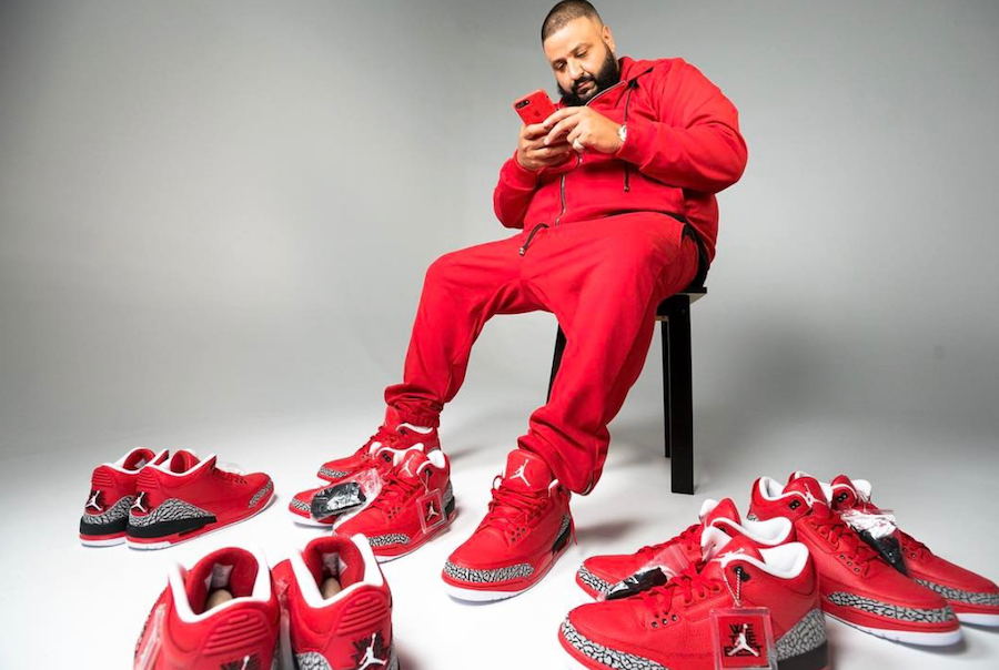 dj khaled red jordans