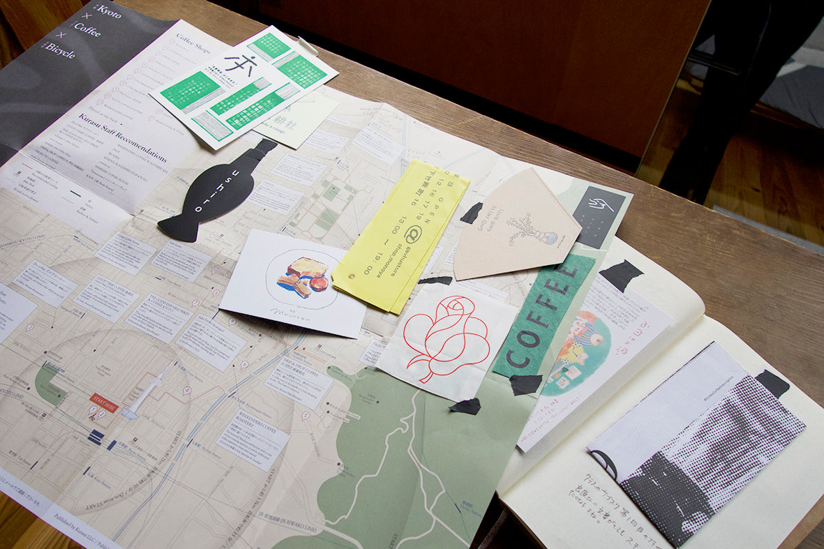 送料無料】-京都 x コーヒー x 自転車 - Coffee u0026 Cycling Map in 