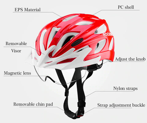 bike helmet with magnetic visor