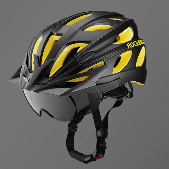bike helmet with eye shield