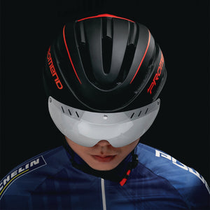 cycling helmet with face shield