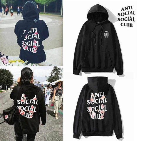 anti social club white moletom com capuz