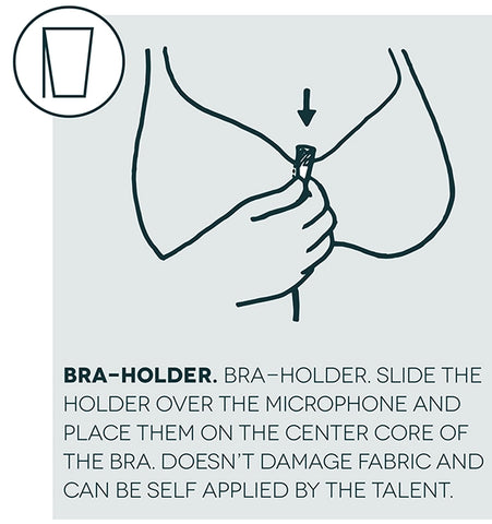 White Hide-A-Mic DPBHW1 Bra holder for DPA Microphones 4060/4071 Series available at Dependable Expendables
