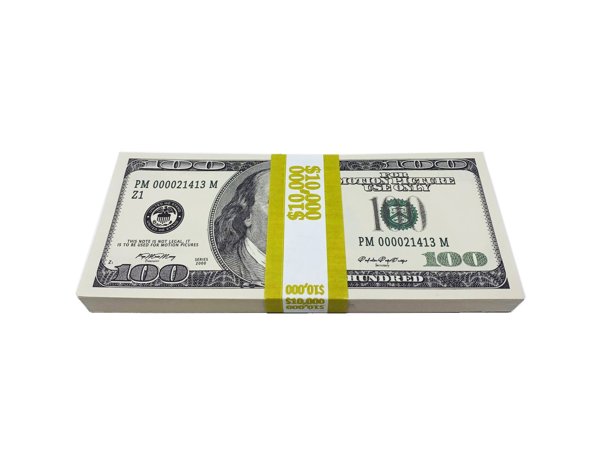 Money Prop - New Style $20's Crisp New $2,000 Full Print Stack