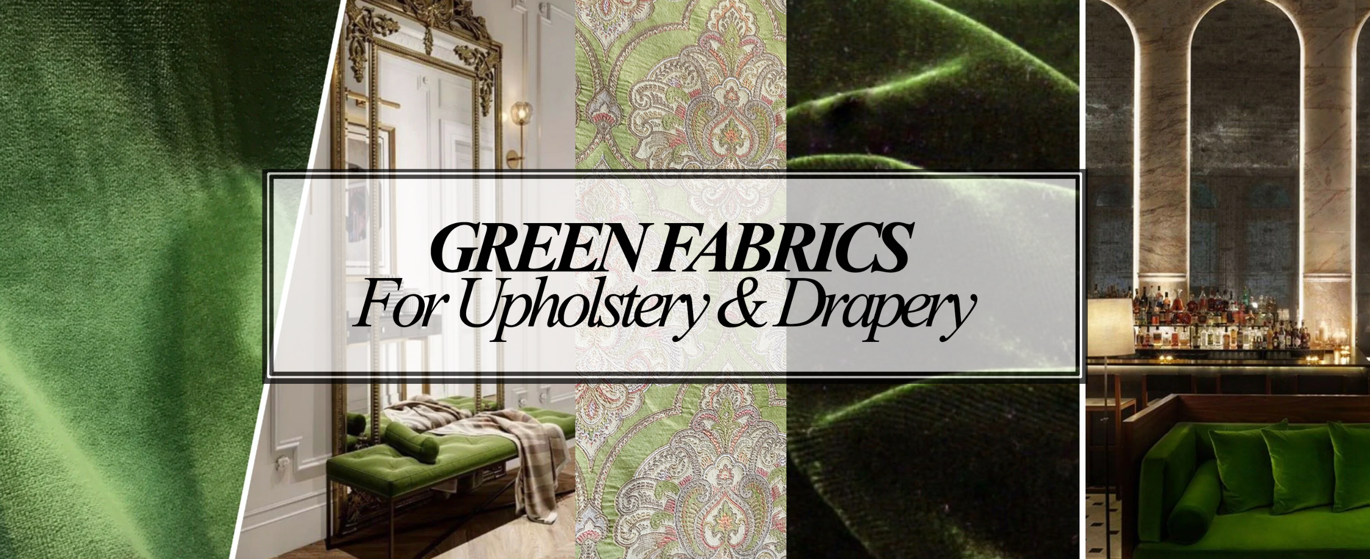 Designer Velvet Upholstery & Drapery Fabric -Kermit Green- By The Yard