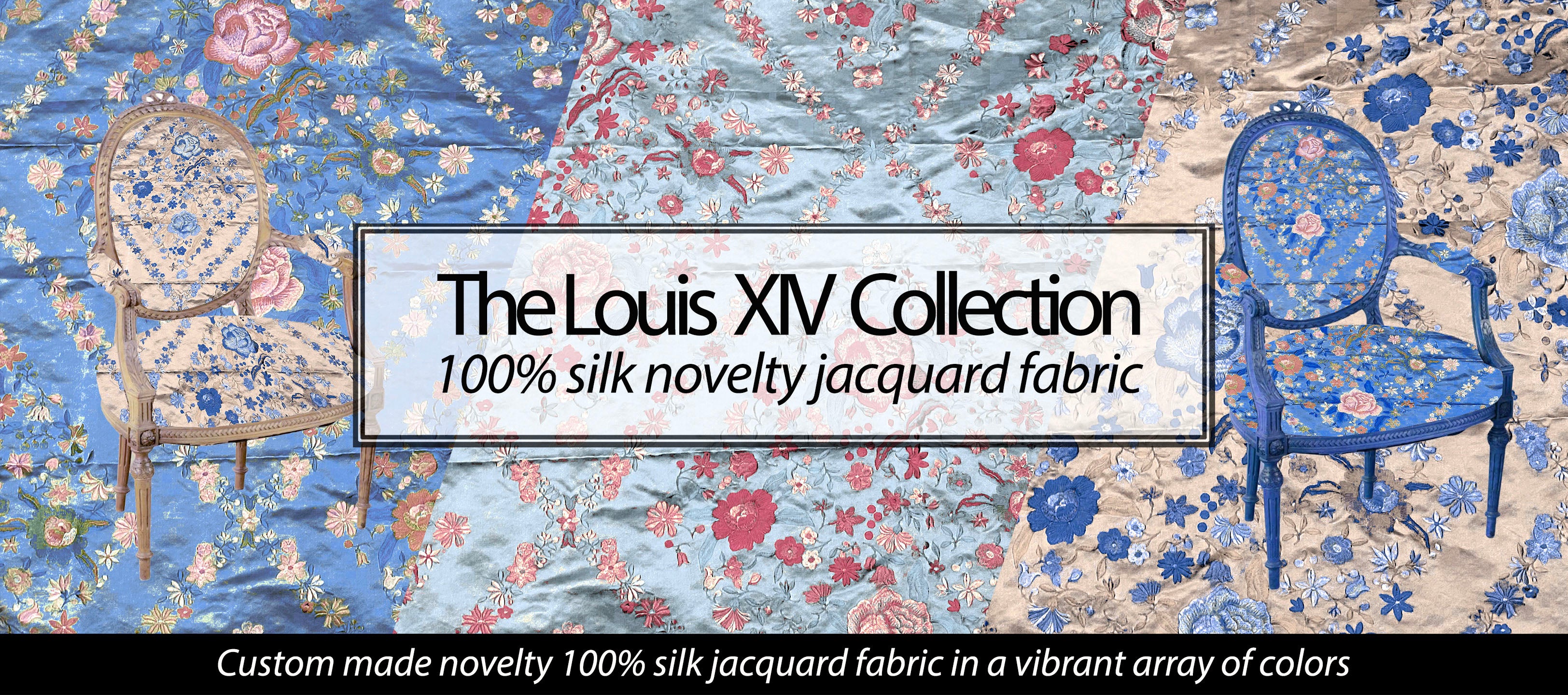 NEW! Custom-Order King Louis XIV Novelty 100% Silk Jacquard Embroidered  Floral Upholstery Fabric- Duck Egg Blue
