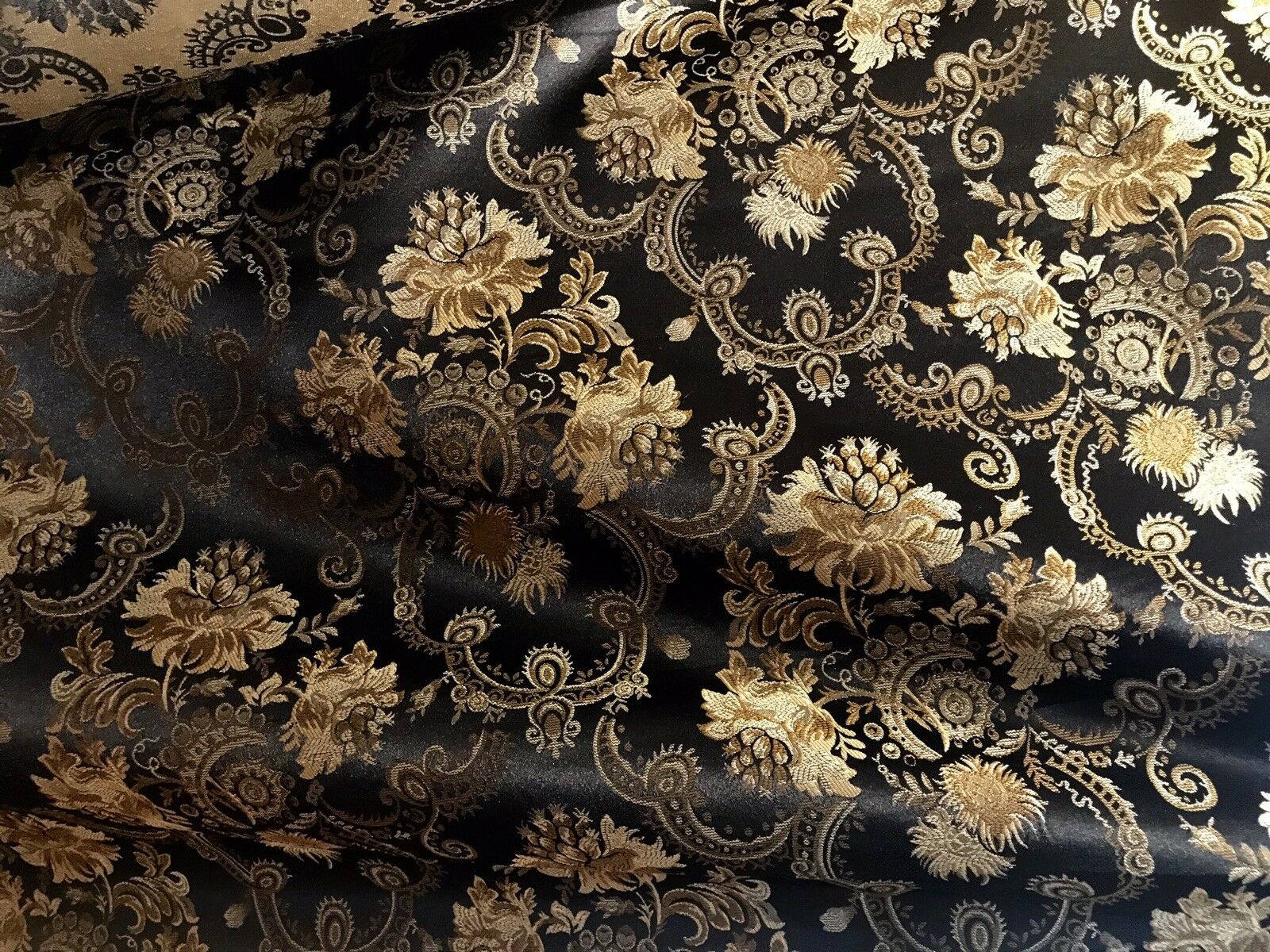 black brocade fabric