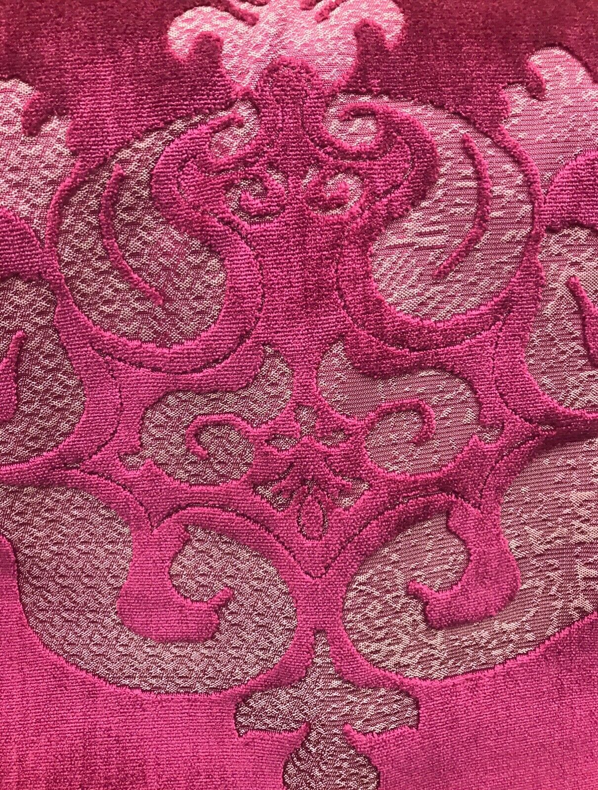 Princess Addison Novelty Italian Burnout Damask Chenille Velvet Fabric