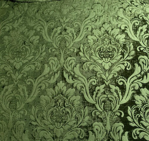 Green Damask Cut Velvet Upholstery – Prime Fabrics