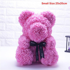 rose covered bear