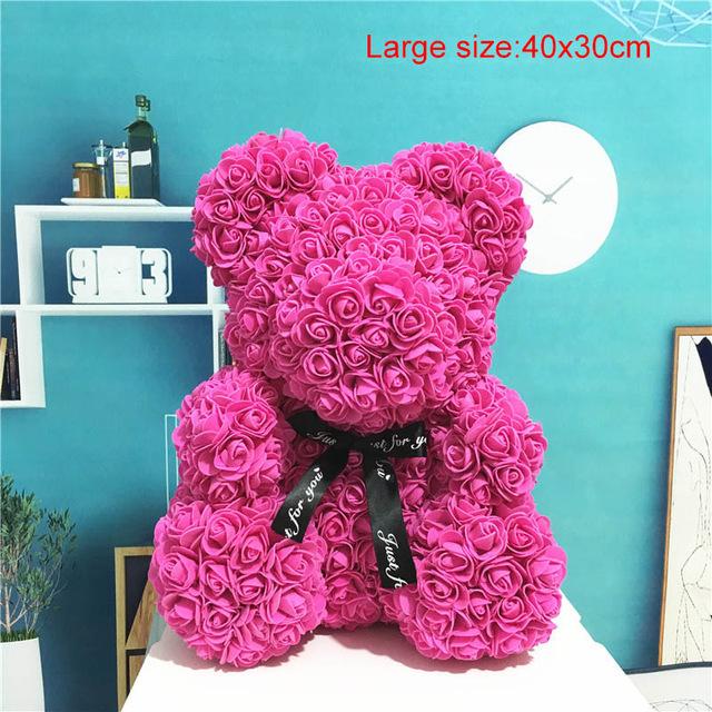 large rose teddy bear