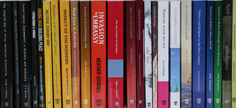 A selection of SUP books shown by spine