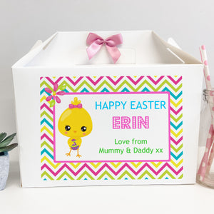 Personalised Easter Children's Kids Activity Gift Box - Easter Chick Girl
