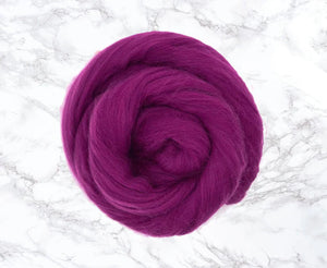 BOGO Blue Faced Leicester FUCHSIA - BUY AN OUNCE GET ANOTHER OUNCE FREE!  In stock - j - Camaj Fiber Arts