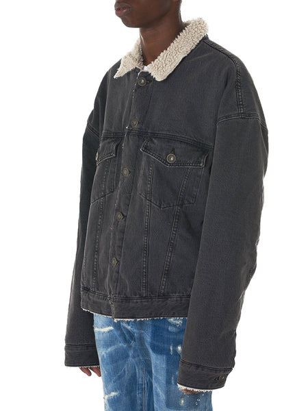 yeezy classic sherpa jean jacket
