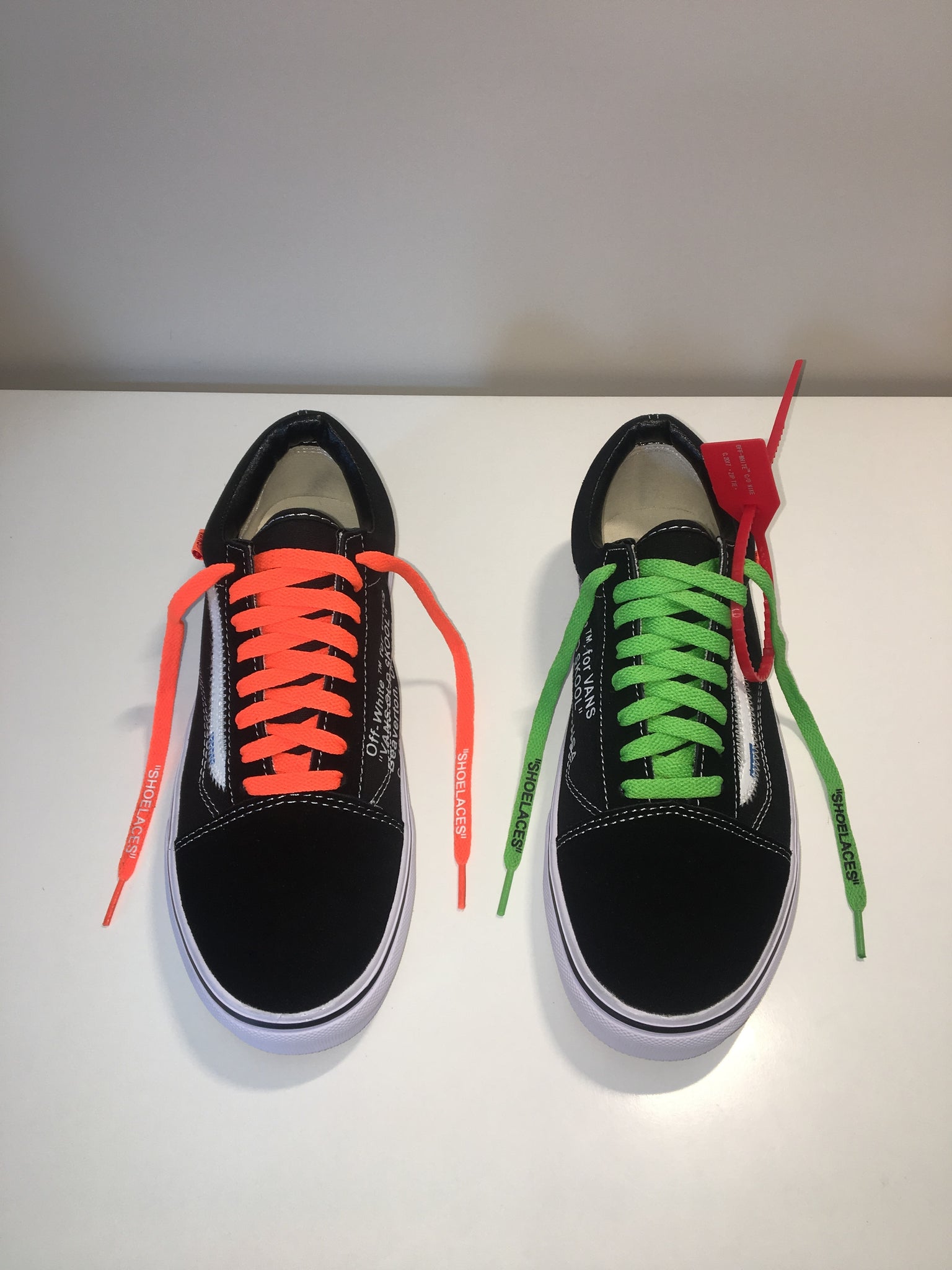 orange vans laces