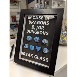 Emergency D&D Dice Frame - Gifteee. Find cool & unique gifts for men, women and kids