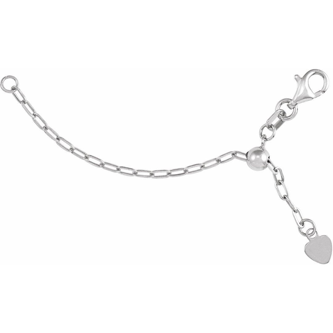 3 Inch Adjustable Franco Chain Extender with Heart Tag – iAmore Mio