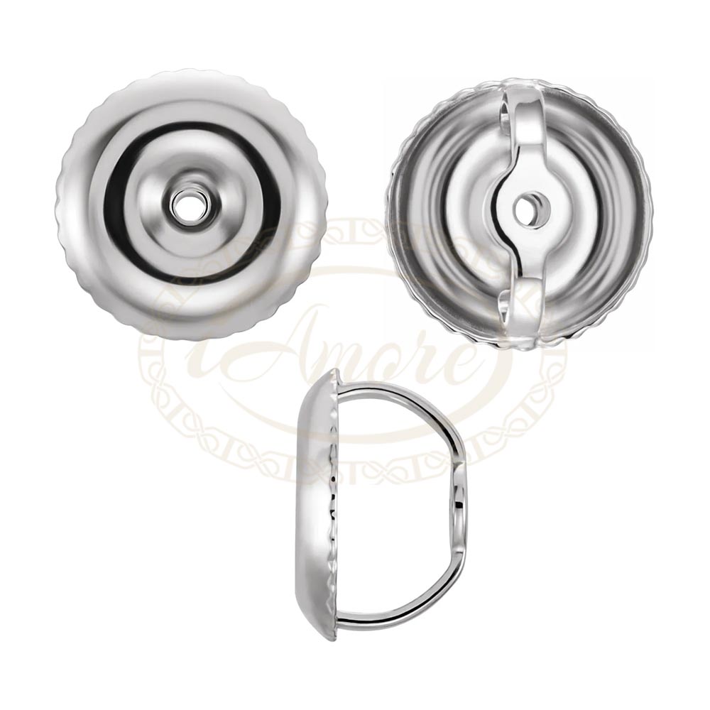 Round Tall Martini Protektor Locking Stud Earring Mountings – iAmore Mio